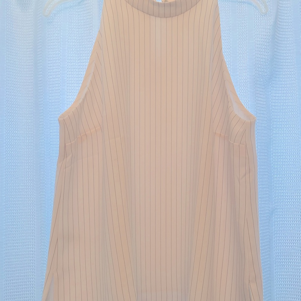 Ann Taylor cream with Black pinstripes size LP